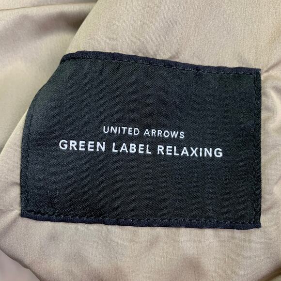 UNITED ARROWS Size M Khaki Nylon Single Breasted Trenchcoat - Picture 5 of 7